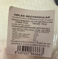 Oblea rectangular