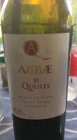 Aceite de oliva virgen extra ecologico Abbae de Queiles