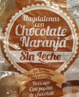 Magdalenas con chocolate y naranja