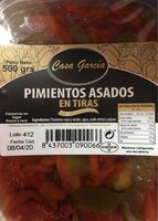 Pimientos asados en tiras