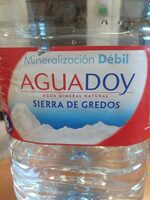 Agua mineral natural Aguadoy mineralización débil