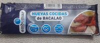 Huevas cocidas de bacalao