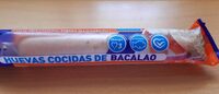 Huevas cocidas de bacalao