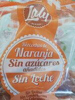 Bizcochos de naranja sin azúcares añadidos, sin leche