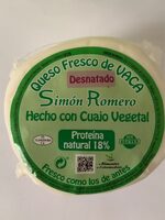 Queso fresco de vaca desnatado hecho con cuajo vegetal