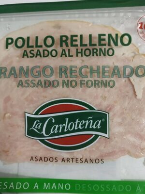 Pollo relleno asado al horno