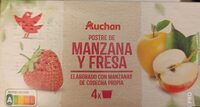 Postre de manzana y fresa