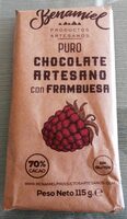 Chocolate artesano con frambuesa