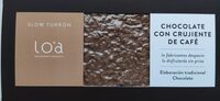 Turrón de chocolate con crujiente de café