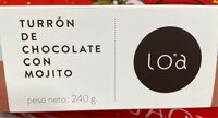 Turrón de chocolate con mojito