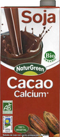 Bebida de soja ecológica "NaturGreen" con cacao y calcio