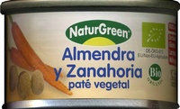Paté vegetal almendra y zanahoria