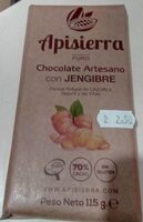 Chocolate artesano con jengibre