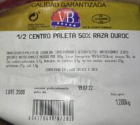 Centro paleta 50% raza duroc