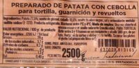 Preparado de patatas concebolla
