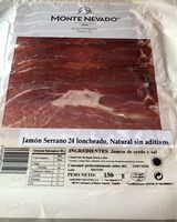 Jamón Serrano 24 loncheado,Natural sin aditivos