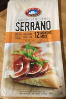 Serrano ham slices