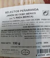 Jamón de cebo ibérico