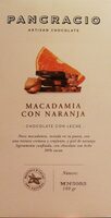 Chocolate con leche de macadamia con naranja