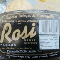 Galletas pasiegas de mantequilla