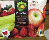 Compota de manzana, plátano y fresa