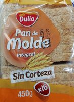 Pan de molde integral dulia