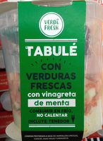 Tabulé con verduras frescas con vinagreta de menta