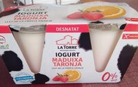Yogurt naranja y fresa