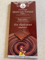 Chocolate extrafino negro con edulcorante