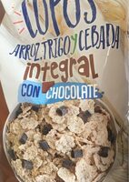 Copos arroz integrales con chocolate