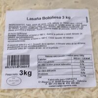 Lasaña boloñesa 3Kg