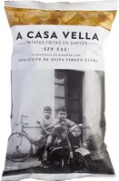 Patatas fritas elaboradas en aceite de oliva virgen extra sin sal