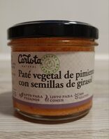 Paté vegetal de pimiento con semillas de girasol
