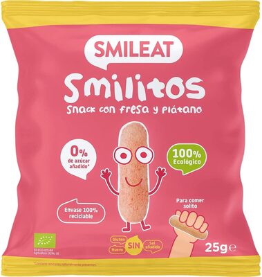 Smilitos snack con fresa y platano