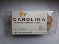 Galleta integral con sésamo y naranja