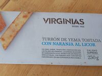 Turrón de yema tostada con naranja al licor