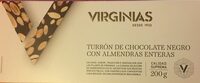 Turrón de chocolate negro con almendras enteras