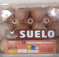 Huevos de gallinas criadas en el suelo