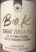 Zumo de manzana ecologica con jengibre