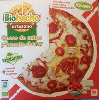 Pizza queso de cabra y tomate cherry