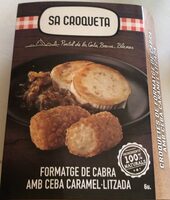 Croqueta de queso de cabra con cebolla caramelizada
