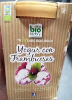Yogur con frambuesas