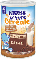 NESTLE P'TITE CEREALE 5 Céréales Cacao - Boîte 415g - Dès 6 mois
