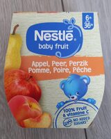 Petit pot fruit pomme poire pêche