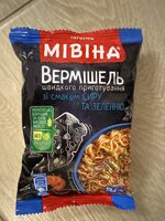 Вермішель швидкого приготування зі смаком сиру та зеленню