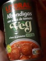 Litiral albóndigas con salsa de tomate veg