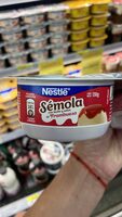 Sémola con leche y salsa de Frambuesa