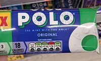 3x POLO 3 MINTS 1 SERVING 18 CALORIES PER SERVING