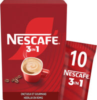 NESCAFÉ® 3en1, Café soluble au lait sucré, Boîte de 10 sticks de 15,5g