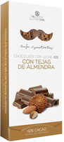 Chocolate con leche con tejas de almendra